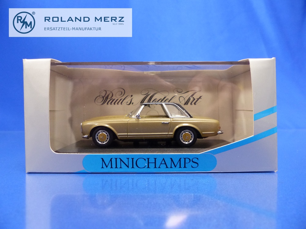 032250-01 Mercedes-Benz 280 SL Pagode gold/schwarz - Minichamps PMA 1:43