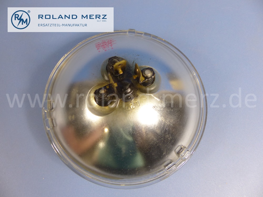 0008263699 General Electric beam unit, sealed beam, Halogen, left and right, Type 2, right hand traffic, Mercedes W107, W108, W109, W111, W112, W116, original Mercedes spare-part, NOS