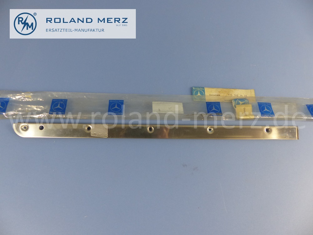 1157821526 Gleitschiene vorne links, Schiebedach, Mercedes W114, W115, Strich 8, W116, S-Klasse, Original Mercedes Neuteil, NOS 