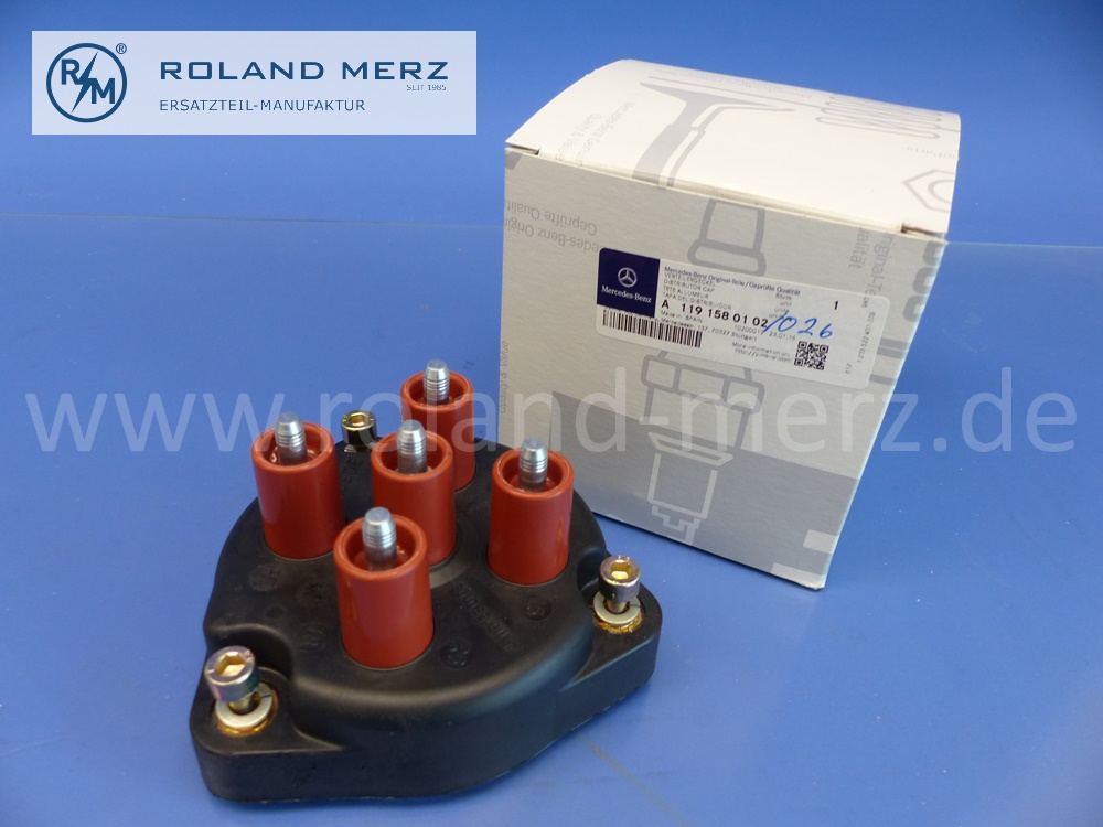 1191580102 Verteilerkappe, Zündverteilerkappe, Bosch 1235522430, Mercedes Motor M119, Original Mercedes Neuteil, NOS
