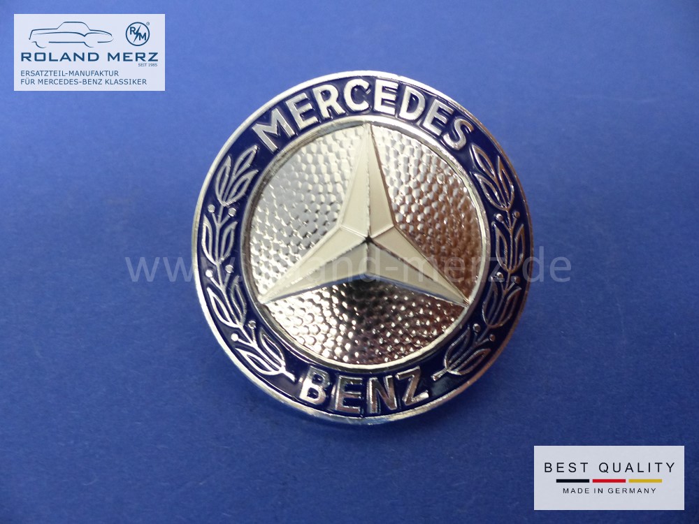 Mercedes Firmenzeichen 115 880 01 88 für MB 111 - 280SE Coupé und Cabriolet (Flachkühler) in original Aluausführung