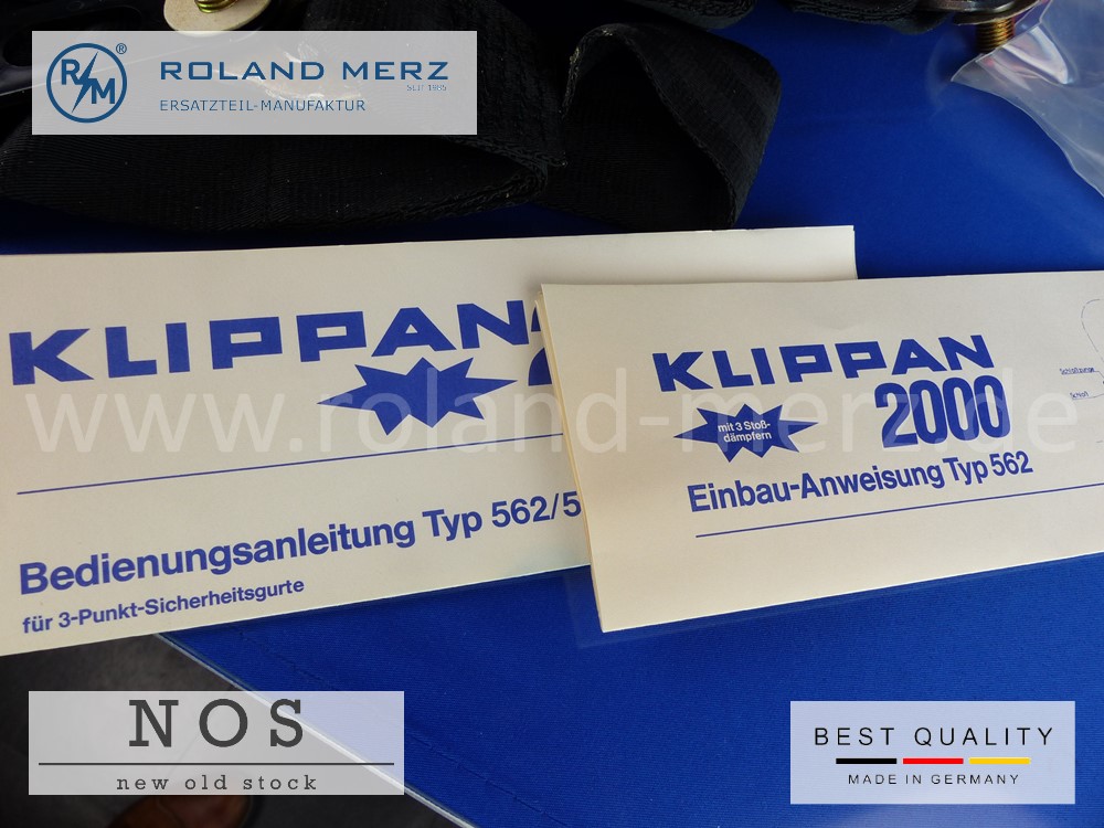 P1130900 3-Punkt Einhand-Sicherheitsgurte Klippan 2000