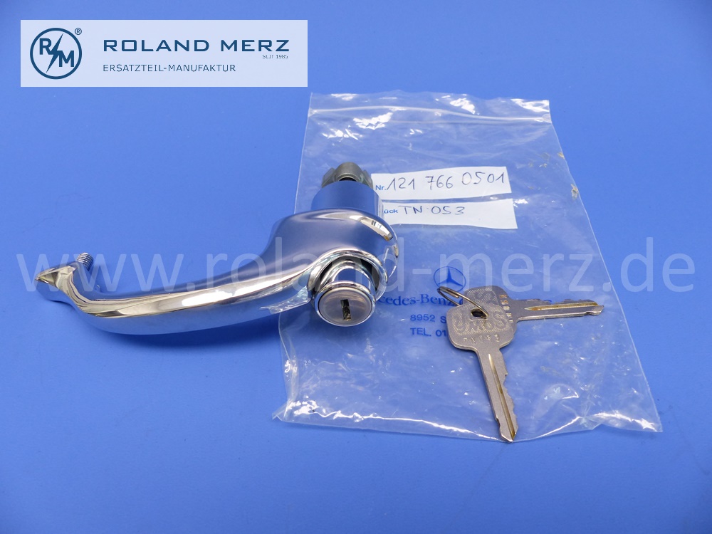 401217660501 1217660501 Türgriff links verschließbar für Mercedes W121, 190SL ab FG 7500412 , original Mercedes Neuteil, NOS 