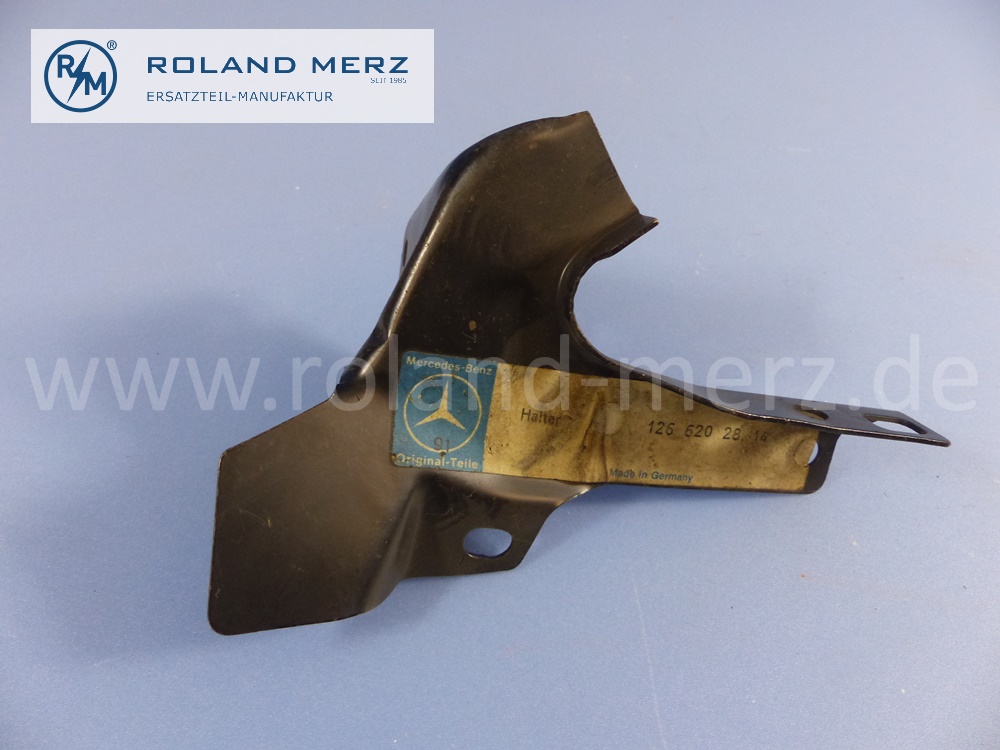 1266202814 Halter rechts, Vorderkotflügel an Radeinbau, Mercedes W126, S-Klasse, Original Mercedes Neuteil, NOS 