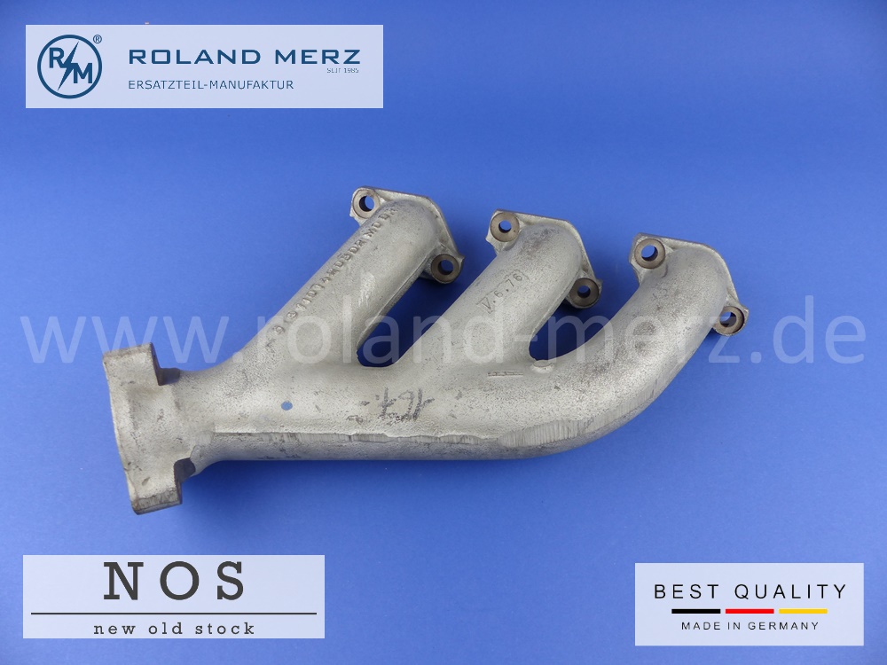 P1100715 Auspuffkrümmer Mercedes 110 142 80 02 Neuteil NOS Zylinder 1-3 M110, W114 /8, W116 280S, W107 280SL