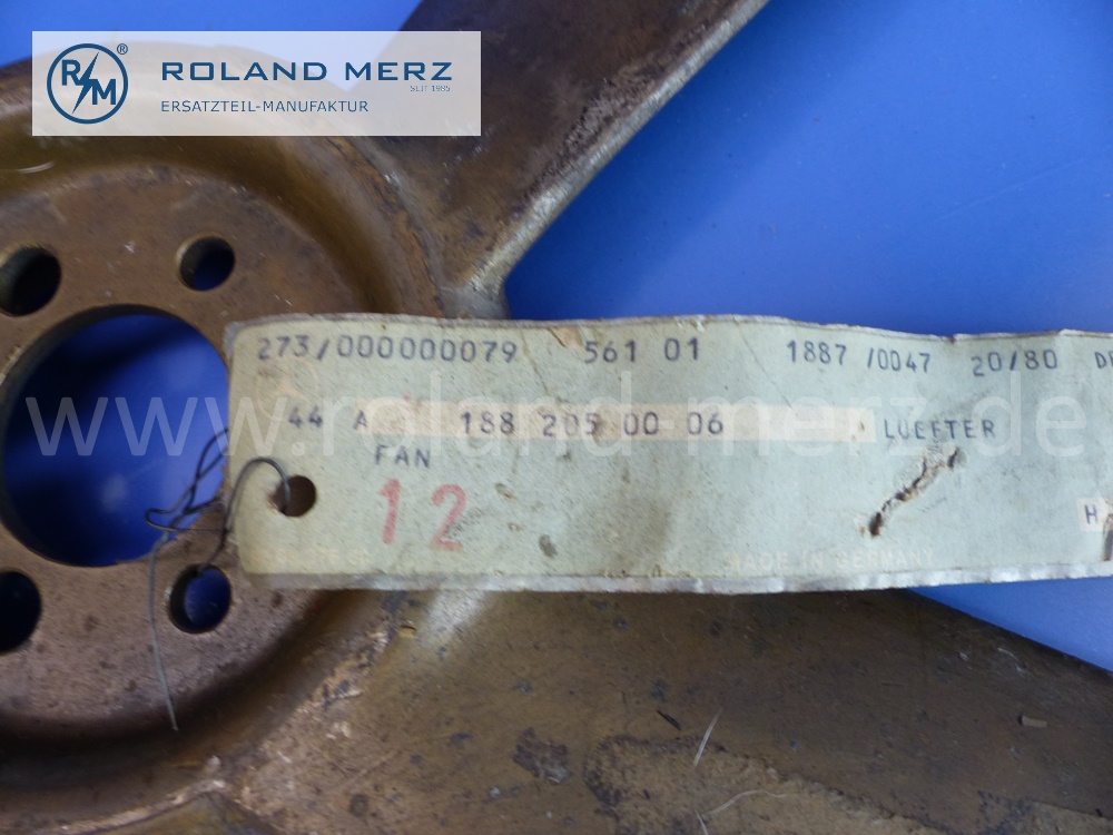1882050006 Lüfter, Lüfterrad, Lüfterflügel, Mercedes W186, W188, M189, Original Mercedes Neuteil, NOS - Lagerspuren -