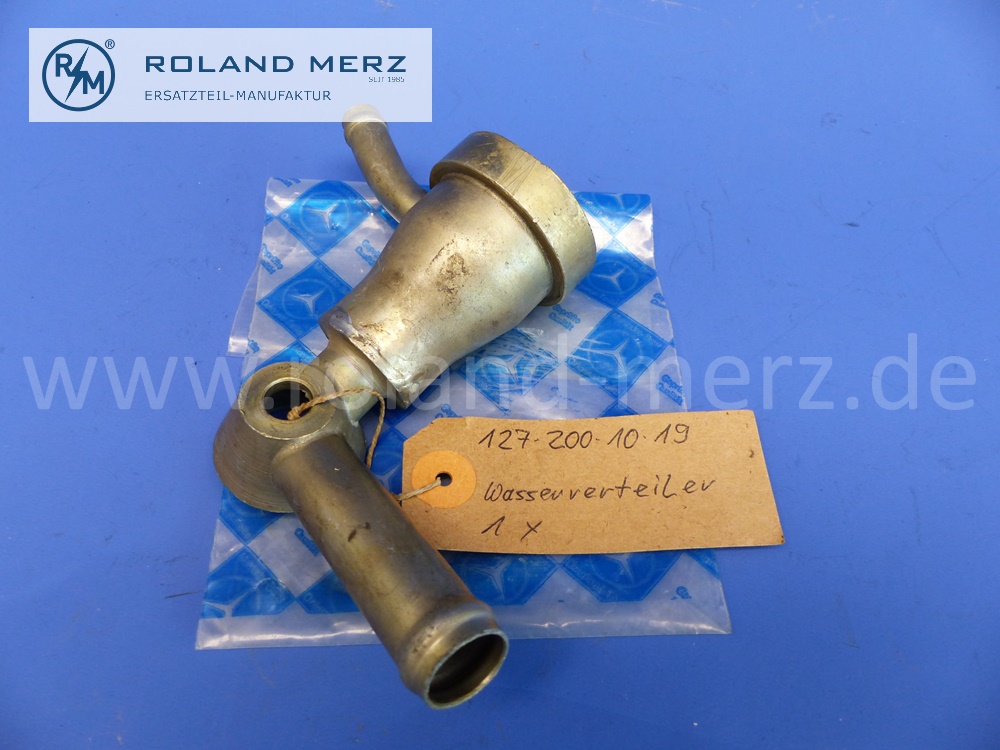 1272001019 Rohrkrümmer Wasserverteiler, Mercedes M127, frühe Ausführung, Original Mercedes Neuteil, NOS 