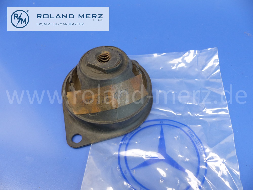 1802230212 Gummilager, Elastomerlager Motoraufhängung vorne links, Mercedes W105, W110, W120, W121, W180, 190SL, Ponton, Original Mercedes Neuteil, NOS