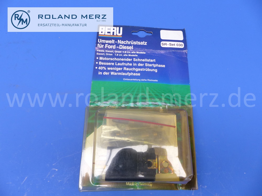 0100226190 Glühkerze, Glühstiftkerze, Beru GN918, Set mit 4 Stück und Steuergerät 0201010033, Ford Escort, Orion, 1,6l und 1,8l, original Beru Neuteil, NOS, Nachrüstsatz 