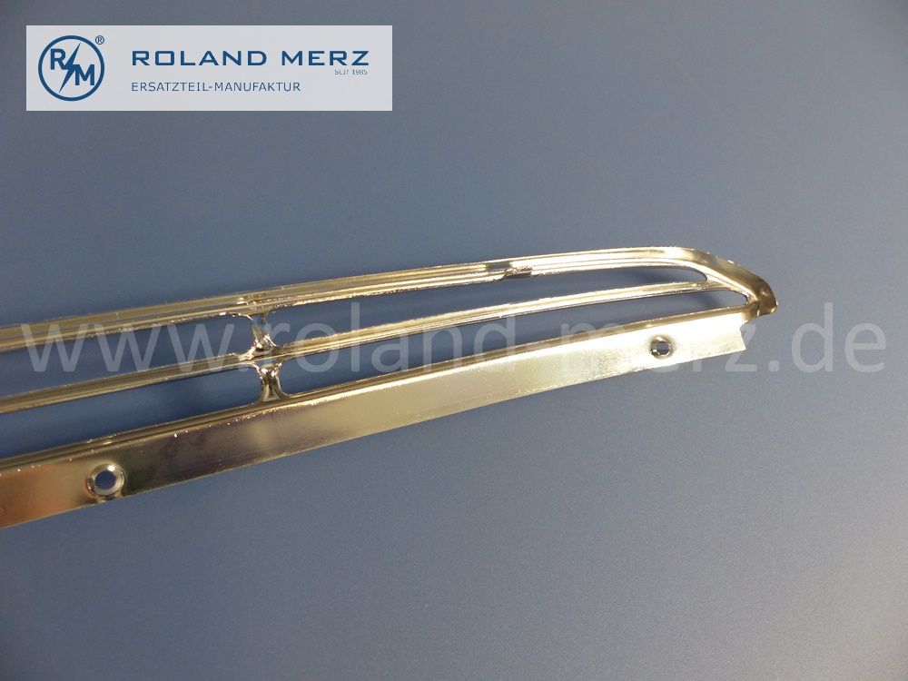 1088360165 Lufteinlass, Lüftungsgitter, Ziergitter, Chromgitter vor Frontscheibe, Länge 1820mm, Mercedes W108, W109, Original Mercedes Neuteil, NOS