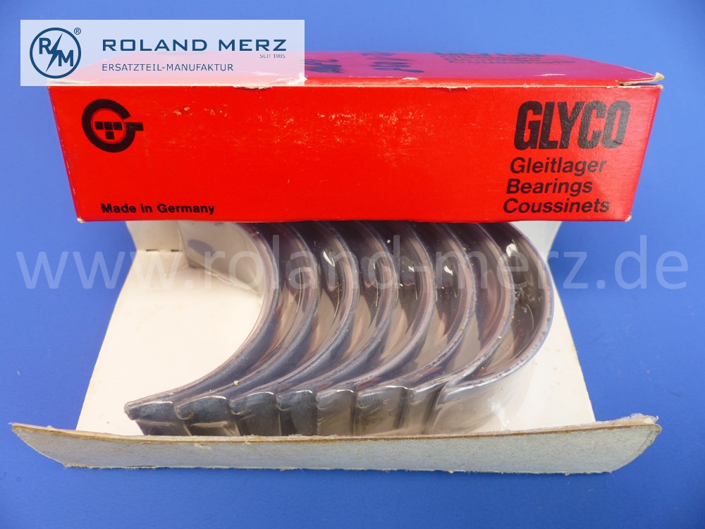 1210383810 Satz Pleuellager, Pleuellagerschalen, Glyco, normal, 52mm, Mercedes M121, OM621, 190SL, 180a, 180b, 180c, 190, 190b, 190c, E. 1210300060, Original Mercedes Neuteil, NOS 