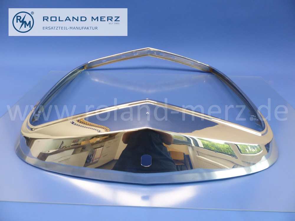 1108880015 Kühlerverkleidung, Verkleidung Kühler, Chromrahmen, Mercedes W110, W111, W112, W120, W121, Heckflosse, Ponton, Original Mercedes Neuteil, NOS 