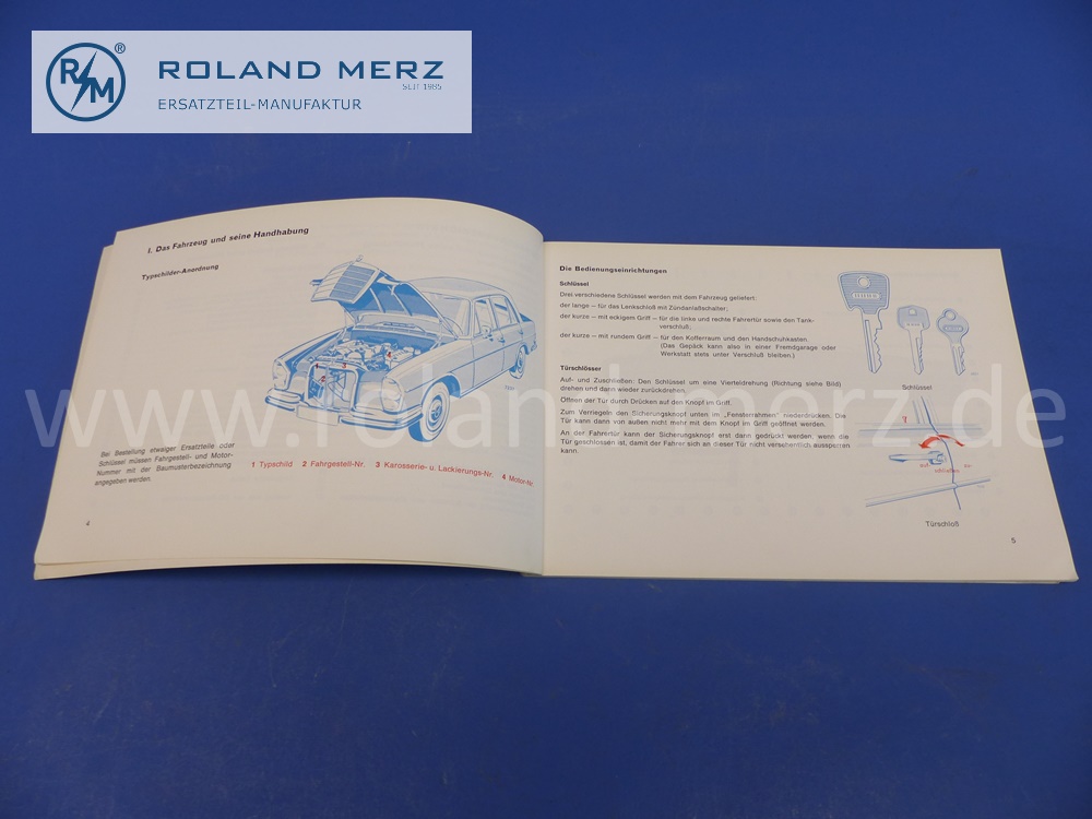 1085840196 Betriebsanleitung, Bedienungsanleitung, Mercedes W108, 250SE, deutsch, 77 Seiten, Ausgabe B, Original Mercedes Dokument, NOS 