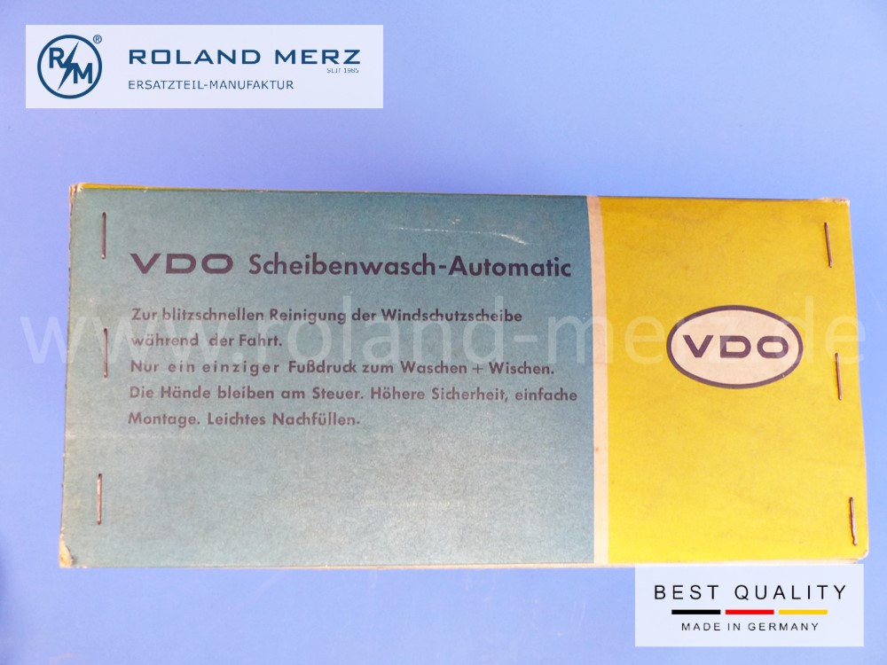 VDO Scheibenwaschanlage 0008600090 MB-Sonderausstattung Windschutzscheiben-Waschanlage mit Fußpumpe Mercedes Ponton 180–220S,SE Cp/Cb MB-SA 55 190 gem Foto Original Mercedes /VDO Neuteil NOS