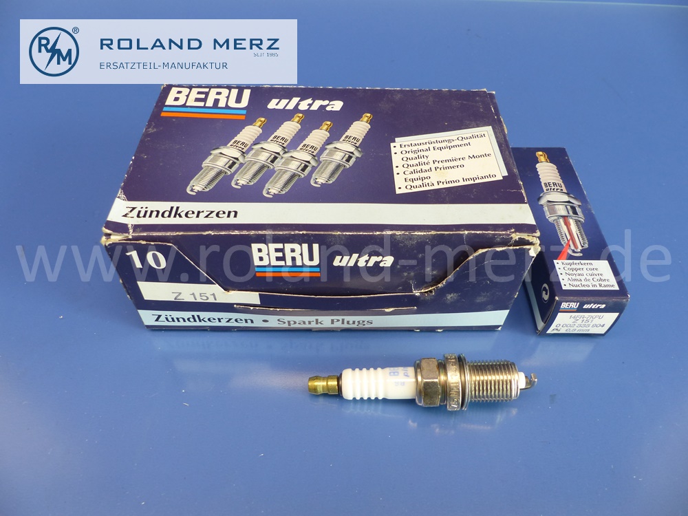 335904 Zündkerze BERU Ultra Z151, 14FR-7KPU, 0002335904, M14x1,25, SW 16, Original BERU Neuteil, NOS 