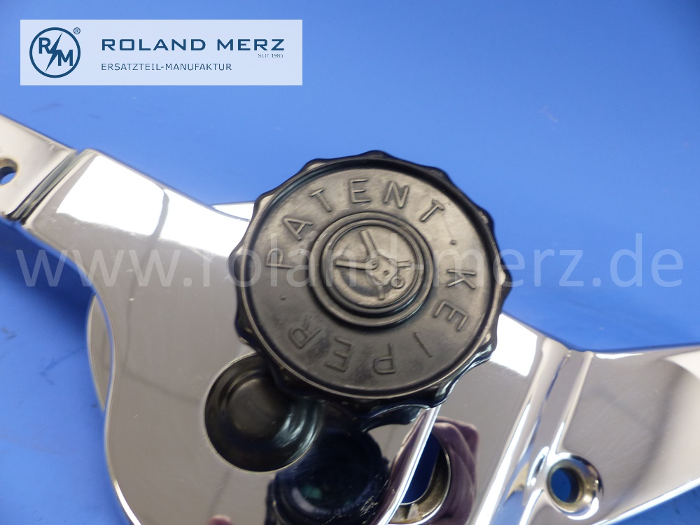 0009104285 assembly backrest adjuster right, front seat right, hand wheel Keiper, Mercedes W110, W111, W112, original Mercedes spare-part, NOS