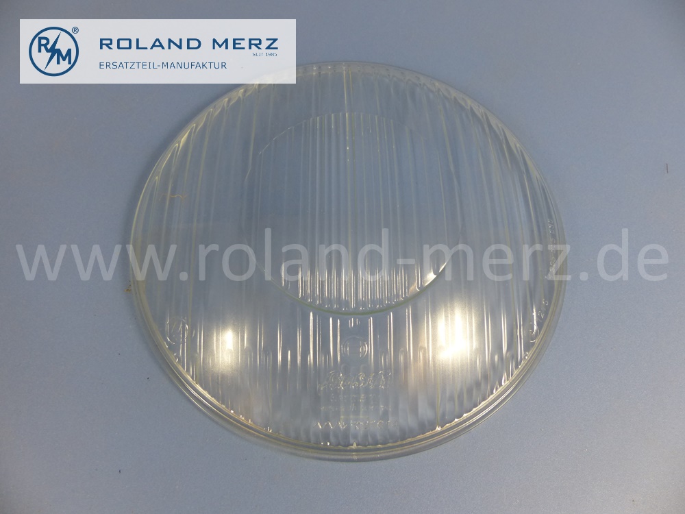 0008261990 Bosch Lichtscheibe, Abdeckglas Scheinwerfer, 215mm, links und rechts, alter Schriftzug, Mercedes W186, Original Mercedes Neuteil, NOS 