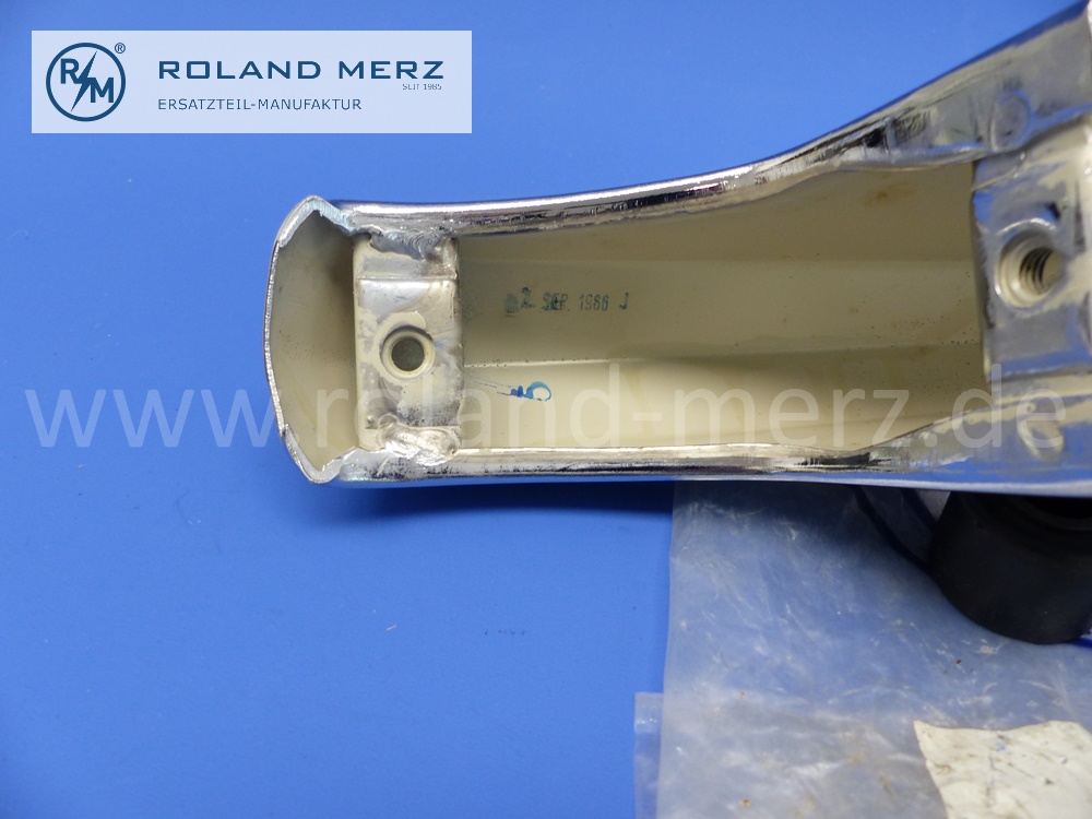 1208800255 Horn Stoßfänger, Stoßfängerhorn hinten rechts Mercedes W110, W120, W121, Ponton, 180b, 180c, 180Db, 180Dc, 190b, 190Db, Original Mercedes Neuteil, NOS