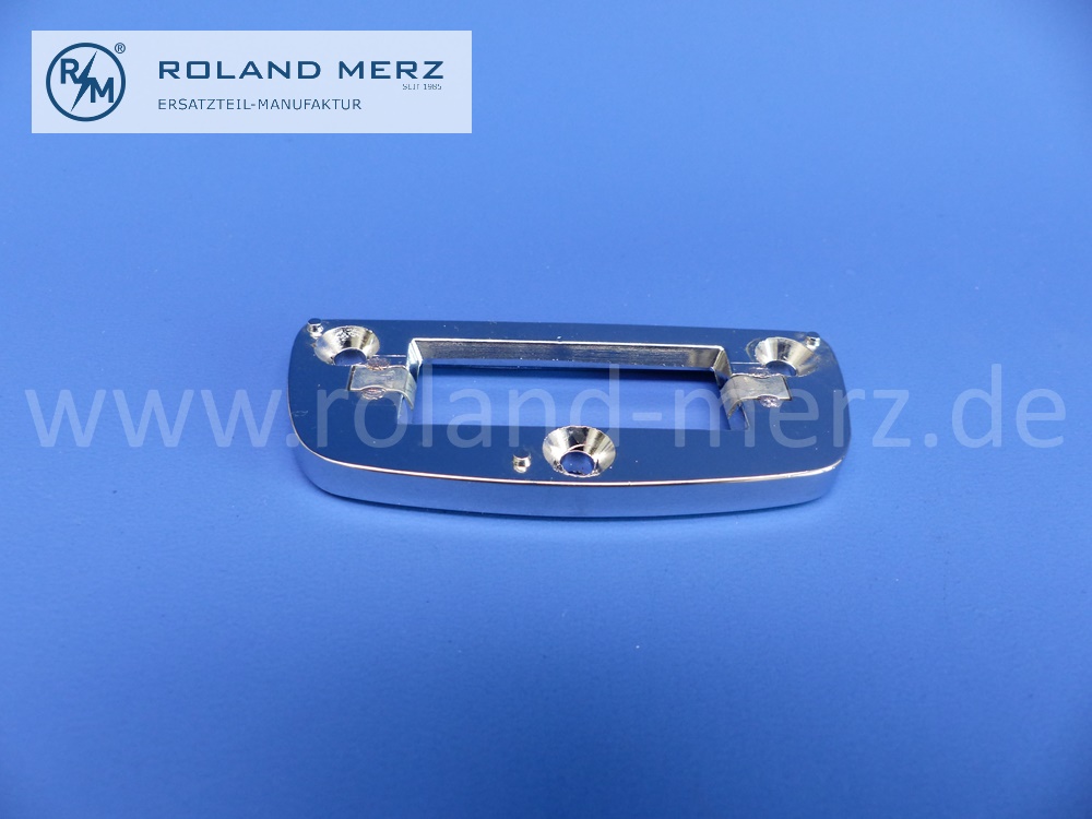 1108110511 Platte, Grundplatte, glänzend, verchromt für Innenspiegel, Mercedes W100, W108, W109, W110, W111, W112, original Mercedes Neuteil, NOS