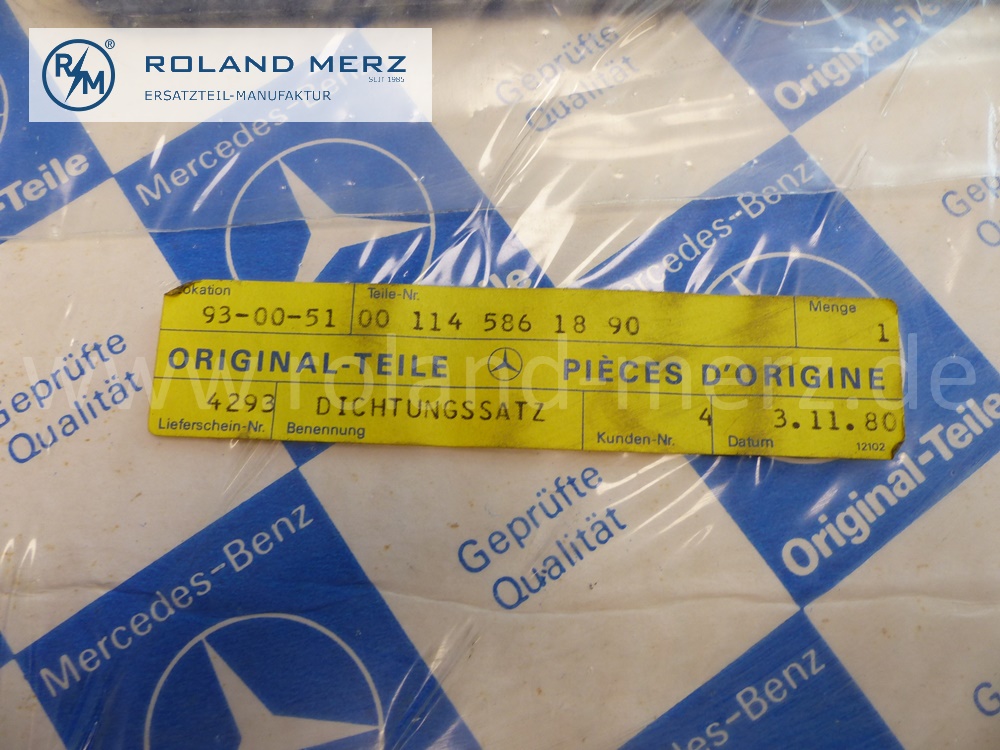 1145861890 Dichtungssatz Zylinderkopf, Mercedes incl. Zylinderkopfdichtung 1140161220 und Krümmerdichtung, E: 1140106720, M114, Original Mercedes Neuteil, NOS 