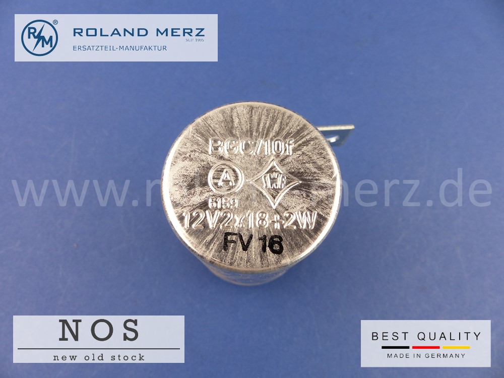 Blinkgeber, Blinker Relais 12 Volt, 2x18+2 Watt, BGC 200 065 Mercedes 000 544 53 32, 000 544 61 32 für W 108, W 109, W 110, W 111, W112, W 113