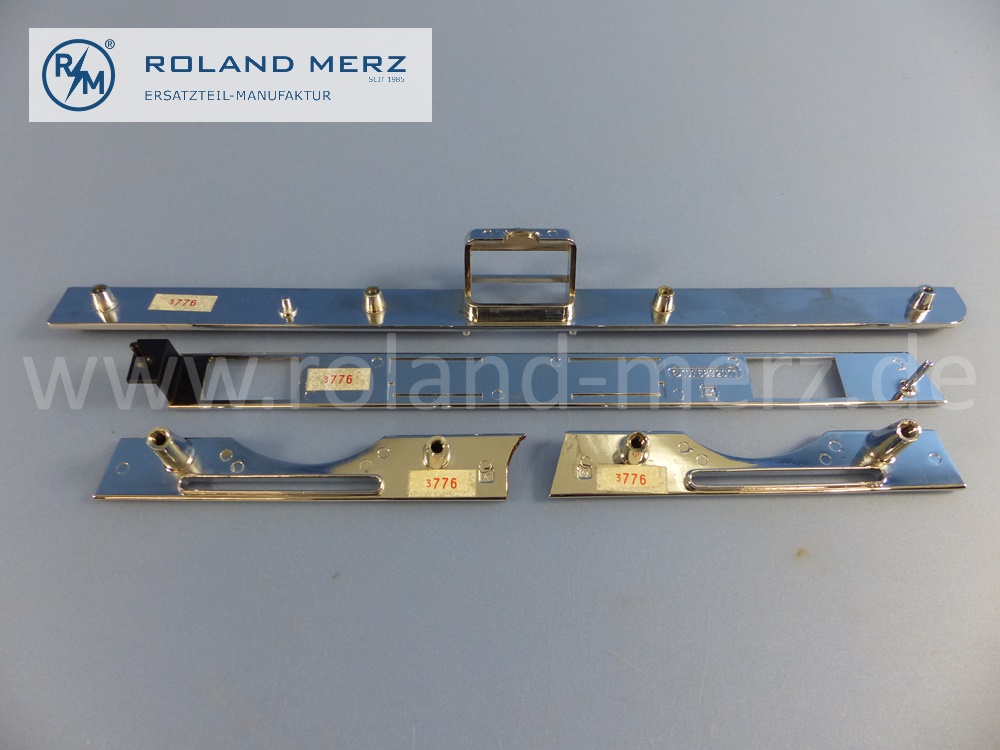 1076804871 Zierstab, Satz, 4 Teile, Instrumententafel, 8272, Wurzelholz Furnier, Mercedes R107, C107, SL, SLC, Original Mercedes Neuteil, NOS