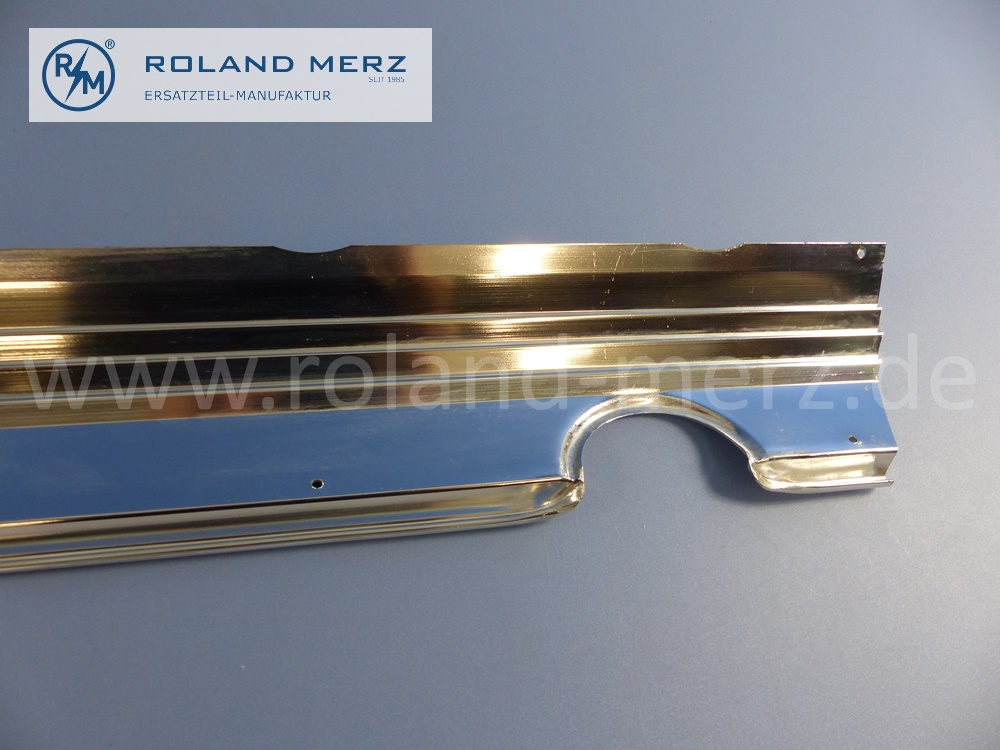 1126980287 Zierblende, Chromblende rechts, Länge 1865mm, Mercedes W112, MB 300SE, Original Mercedes Neuteil, NOS - einzelner kleiner Kratzer -