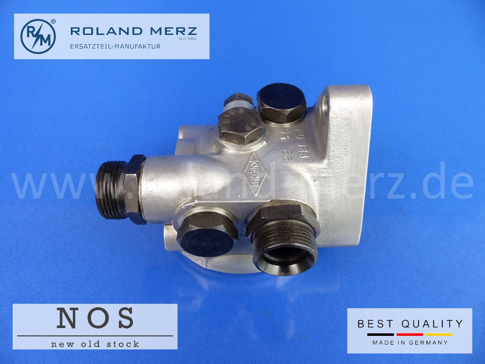 P1130731 Ölfiltergehäuse-Oberteil 000 184 30 08 für Motor M 189 Mercedes 300SE und 300SEL