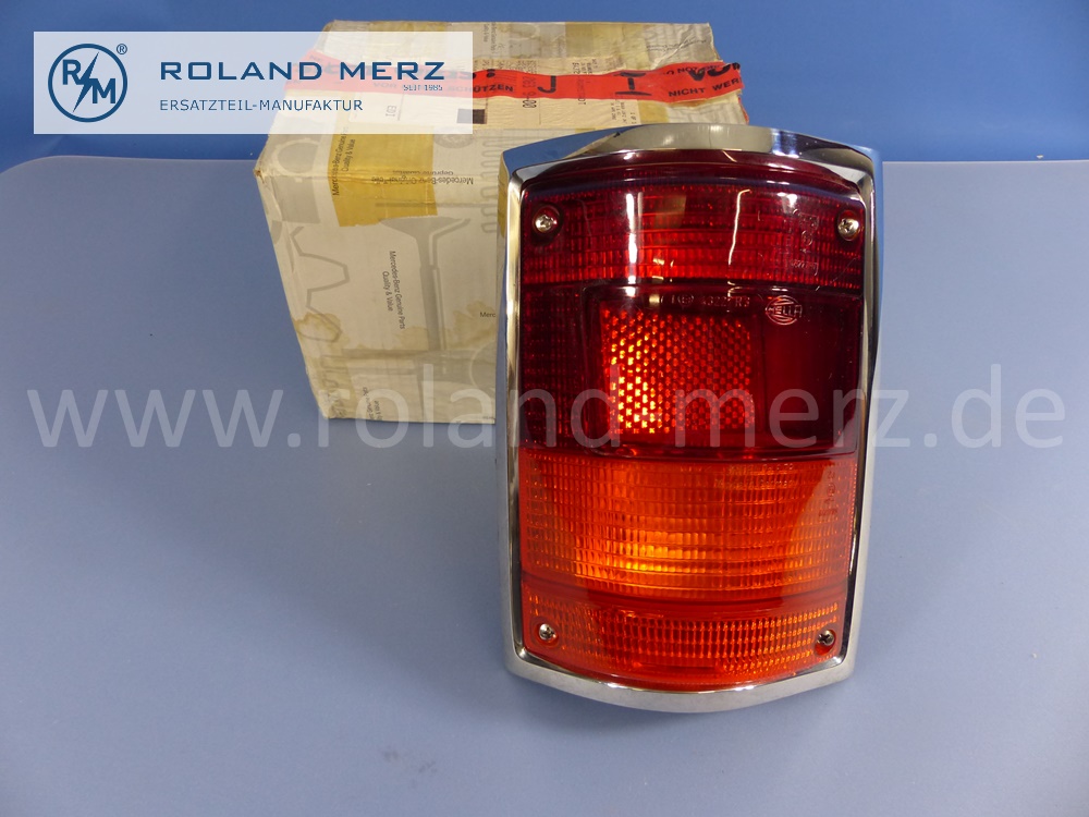 1158202964 Schlussleuchte, Rückleuchte, links, komplett, Mercedes W115, Kombi, Strich 8, SA 55546, E: 1158202364, Original Mercedes Neuteil, NOS 