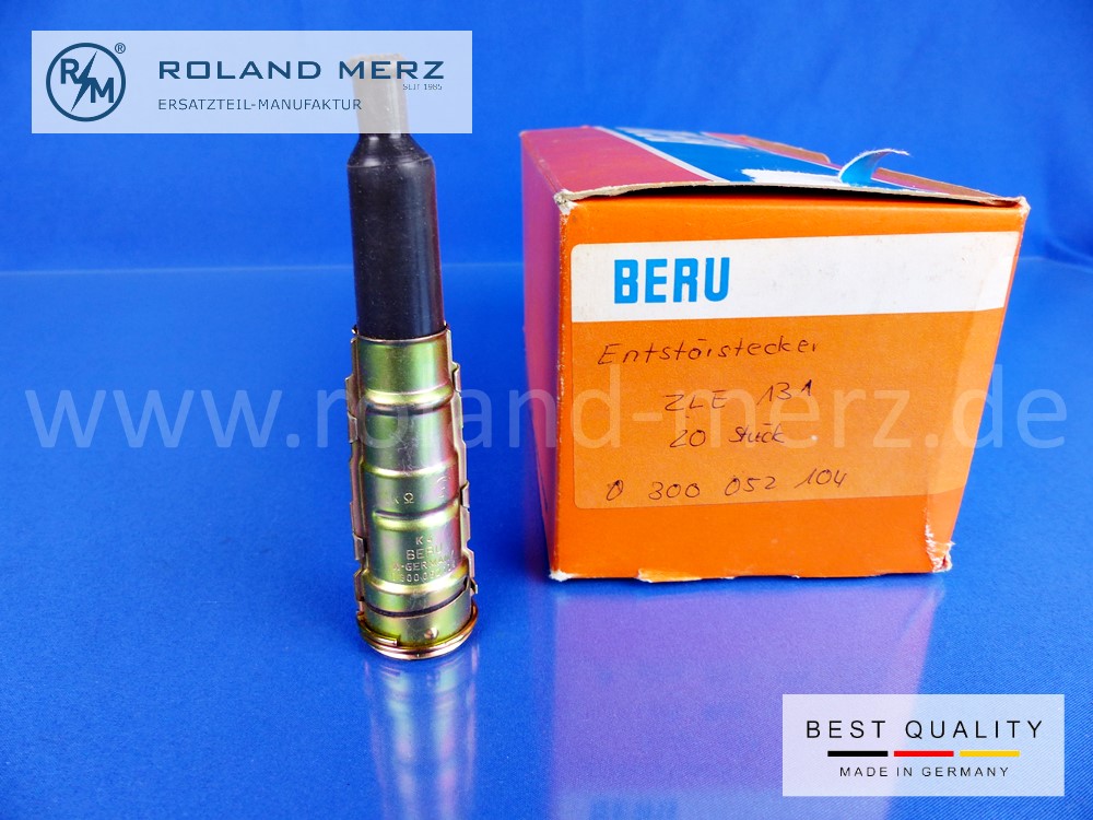 ZLE 131 Beru Zündkerzenstecker 1k Ohm mit Holzschraube und 4mm Kerzenanschluss Original Beru-Neuteil NOS