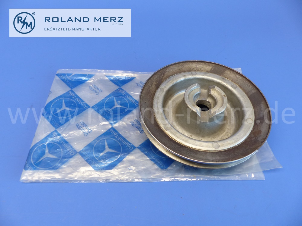 1812001705 pulley on crankshaft, Mercedes M120, OM636, 180, 180D, 180Db, 170DS, original Mercedes spare part, NOS