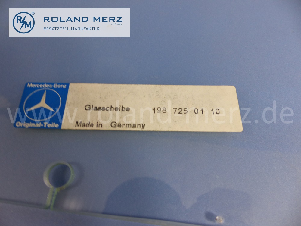 421987250110 1987250110 Glasscheibe, Seitenscheibe Fahrertür, Scheibe, links, Mercedes W198, 300SL, Roadster, Original Mercedes Neuteil, NOS