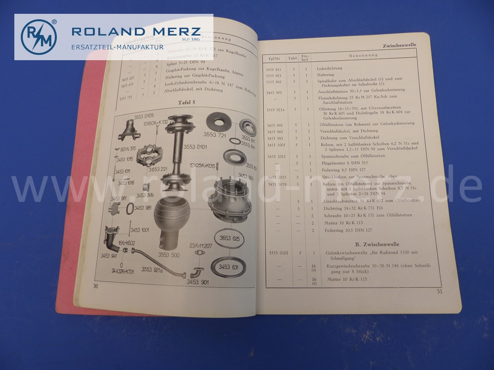 Ersatzteilliste L35, Vorkrieg, deutsch, Mercedes L5000 Untergestell, Ausgabe 04/1935, Edition C, 118 Seiten, neuwertiges Mercedes Original Dokument, NOS 