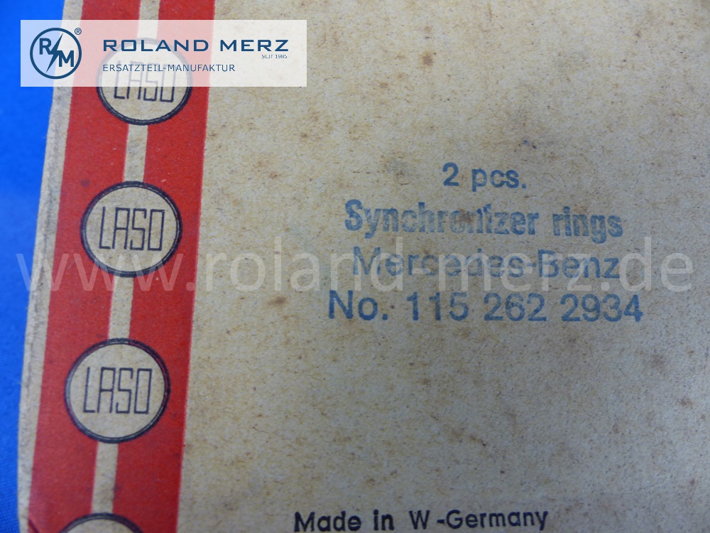 1152622934 sychronizer ring, 1st + 2nd speed (set 2 pieces), manual transmission, 711, 716, 717, Mercedes R107, C107, W108, 109, 111, 114, 115, Original MB spare part NOS