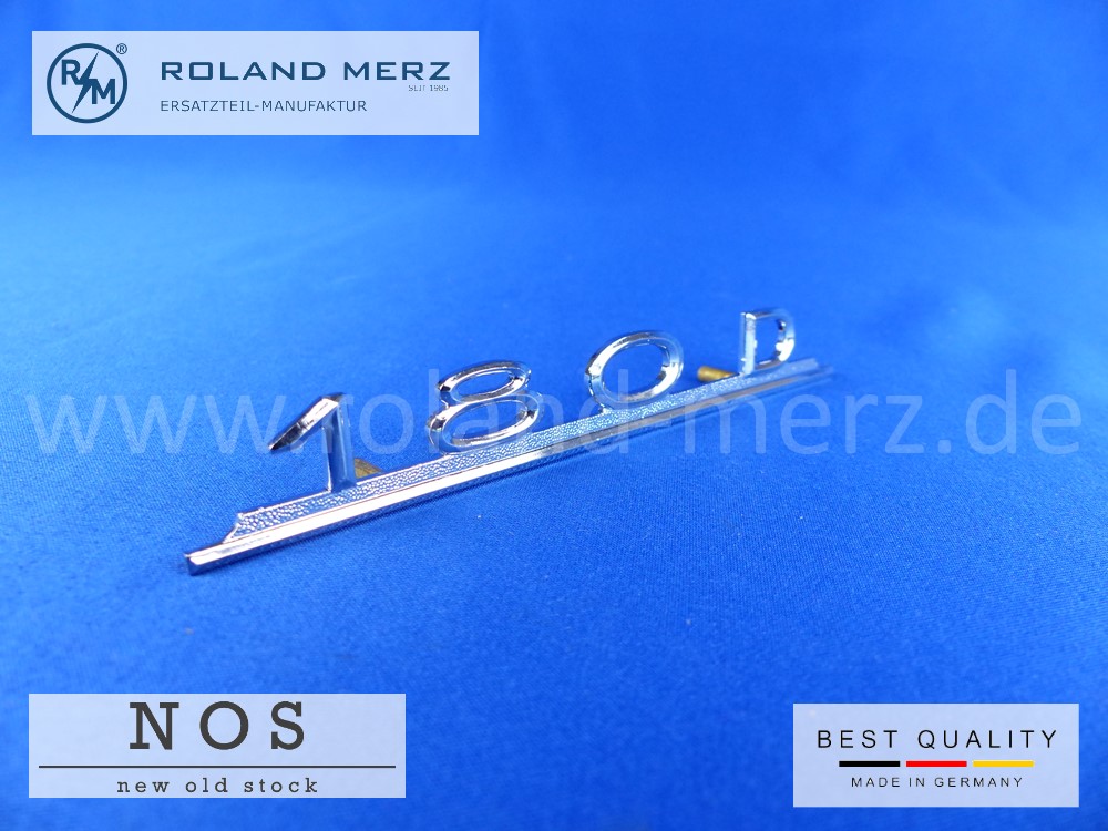 P1120566 120 817 01 14 Typenkennzeichen innen an Schalttafel mitte für Mercedes 180D, original Neuteil NOS