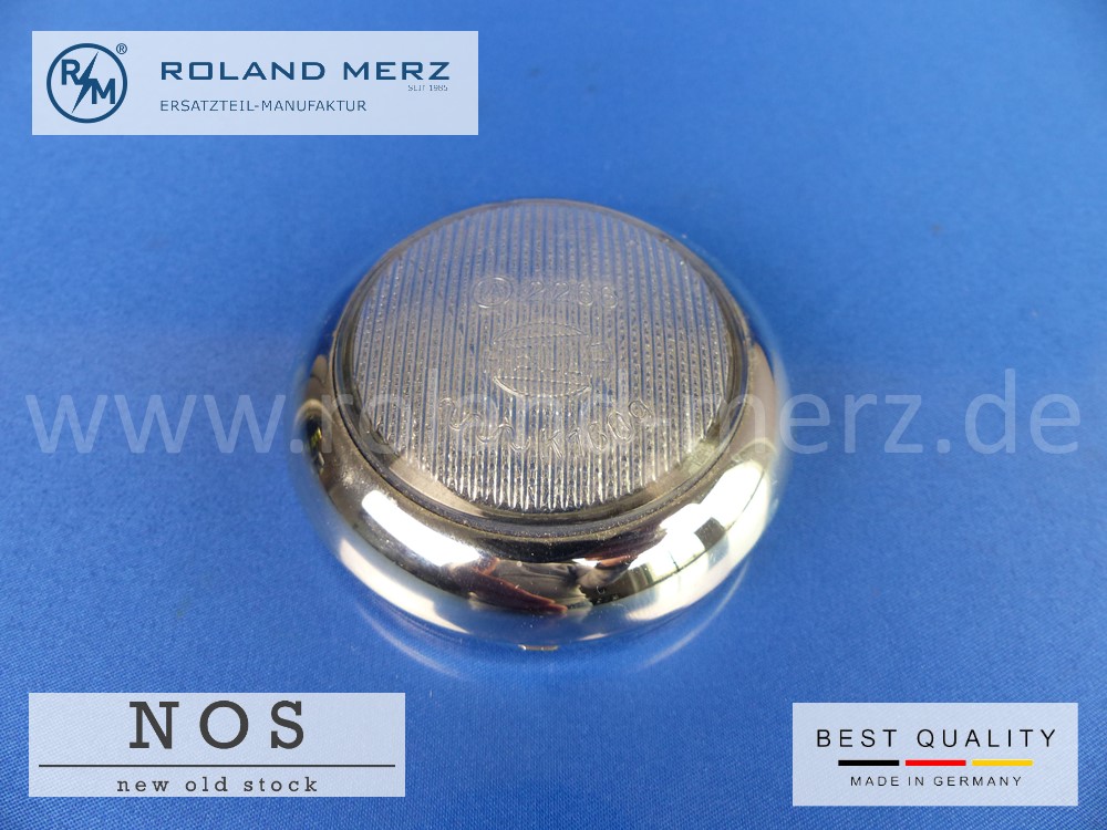 P1140208 Positionsleuchte / Zusatzleuchte Hella 2266 K 1609 Glas mit Chromrahmen Gehäuse Ø72 / 68mm für Mercedes, Adler, Wanderer, BMW Oldtimer