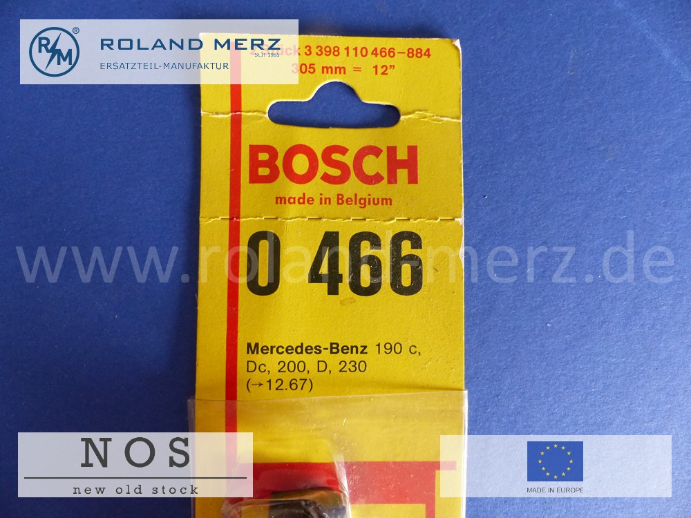 Paar original Bosch Wischerblätter, Länge 305mm, Edelstahl poliert, Bosch 3 398 110 466, Mercedes 113 820 00 45, für Mercedes 230SL - 280SL und alle Bm 110Paar original Bosch Wischerblätter, Länge 305mm, Edelstahl poliert, Bosch 3 398 110 466, Mercedes 11