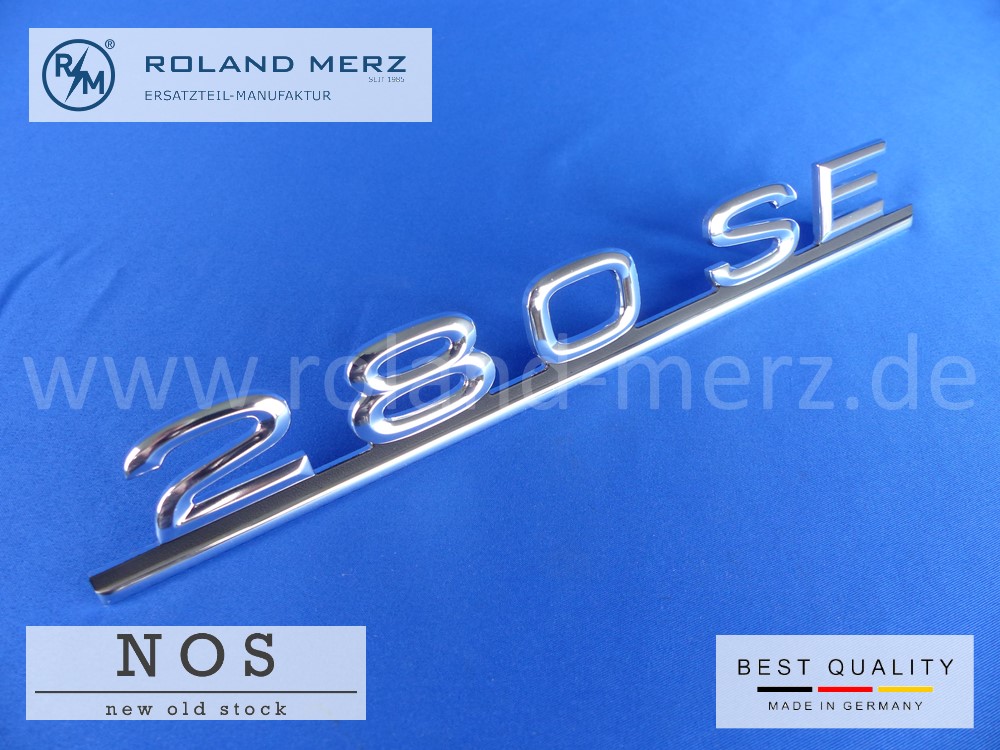 116 817 01 15 Mercedes Typenkennzeichen auf Heckdeckel 280 SE original Neuteil/NOS