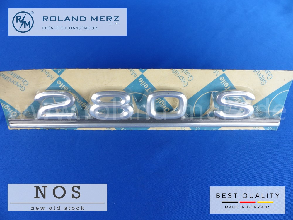 116 817 00 15 Mercedes Typenkennzeichen auf Heckdeckel 280 S original Neuteil/NOS