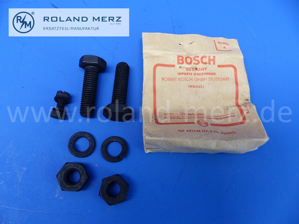 1HOBE22G2Z Befestigungshalter Bosch Fanfare, Mercedes 220A, Befestigung am Kühler, mit Befestigungsmaterial, Original Bosch Neuteil, NOS 