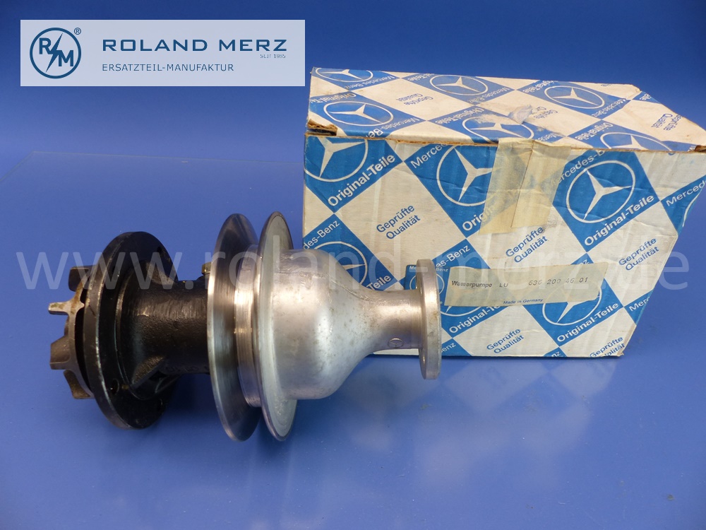6362004601 Wasserpumpe mit Riemenscheibe, Mercedes Motor OM636, Original Mercedes Neuteil, NOS