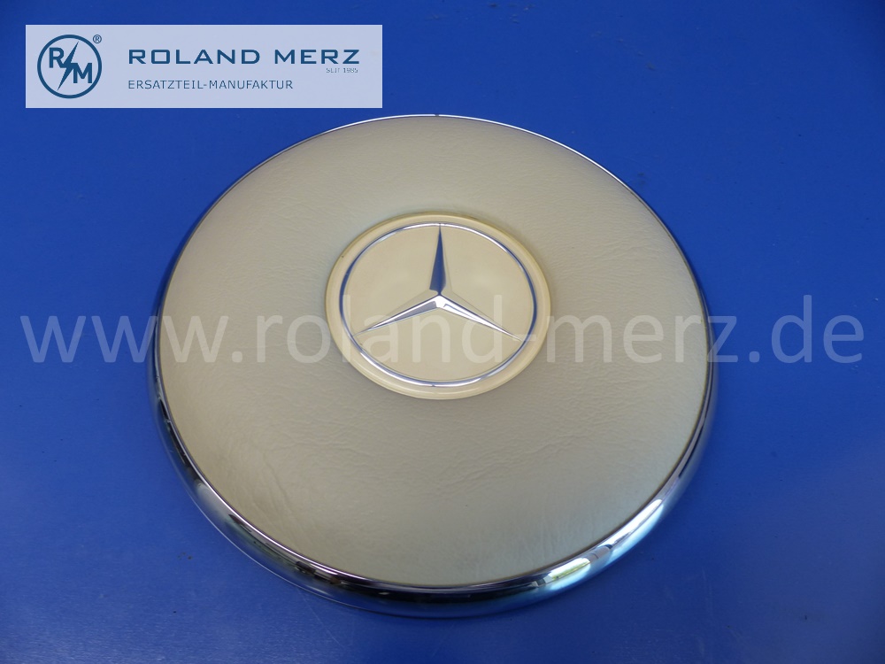 1114600742 Deckplatte, Nabenpolster, elfenbein, Mercedes W108, W109, W110, W111, W112, W113, W114, W115, Original Mercedes Neuteil, NOS