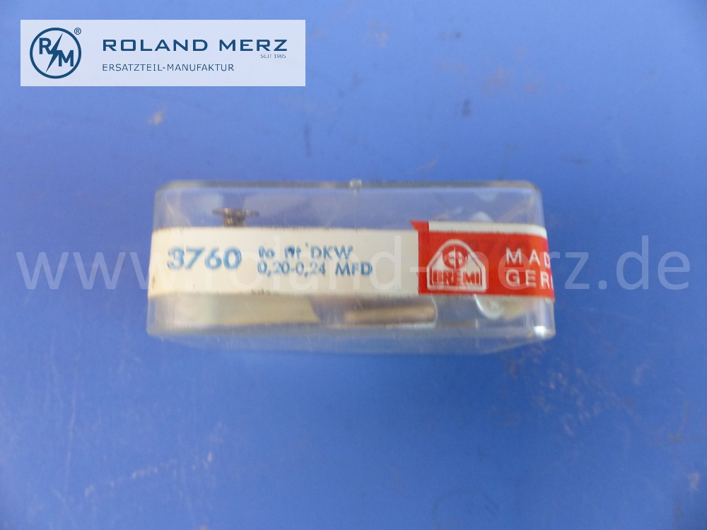 3760 Zündkondensator, Kondensator, Bremi , DKW F12 Roadster, F102, Original Bremi Neuteil, NOS 
