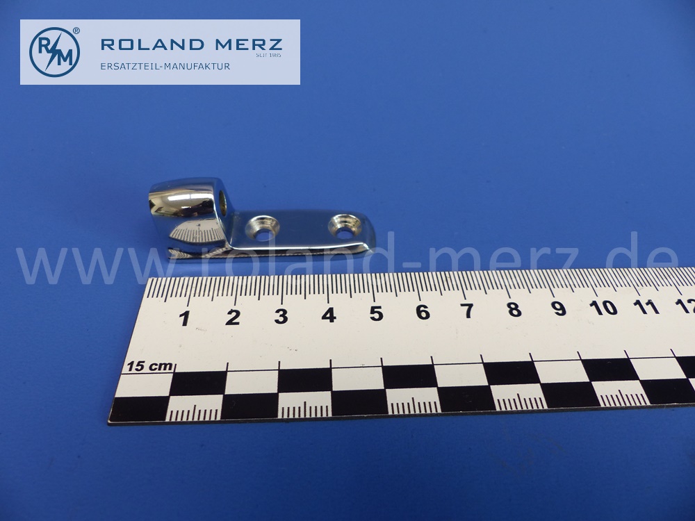 101208110052 1208110052 Lagerbock innen verchromt, für Sonnenblende Mercedes 180, 180D, 190, 190SL (121.040), 220a, 220S, 300SL Roadster und Flügeltürer, original Mercedes Neuteil, NOS 