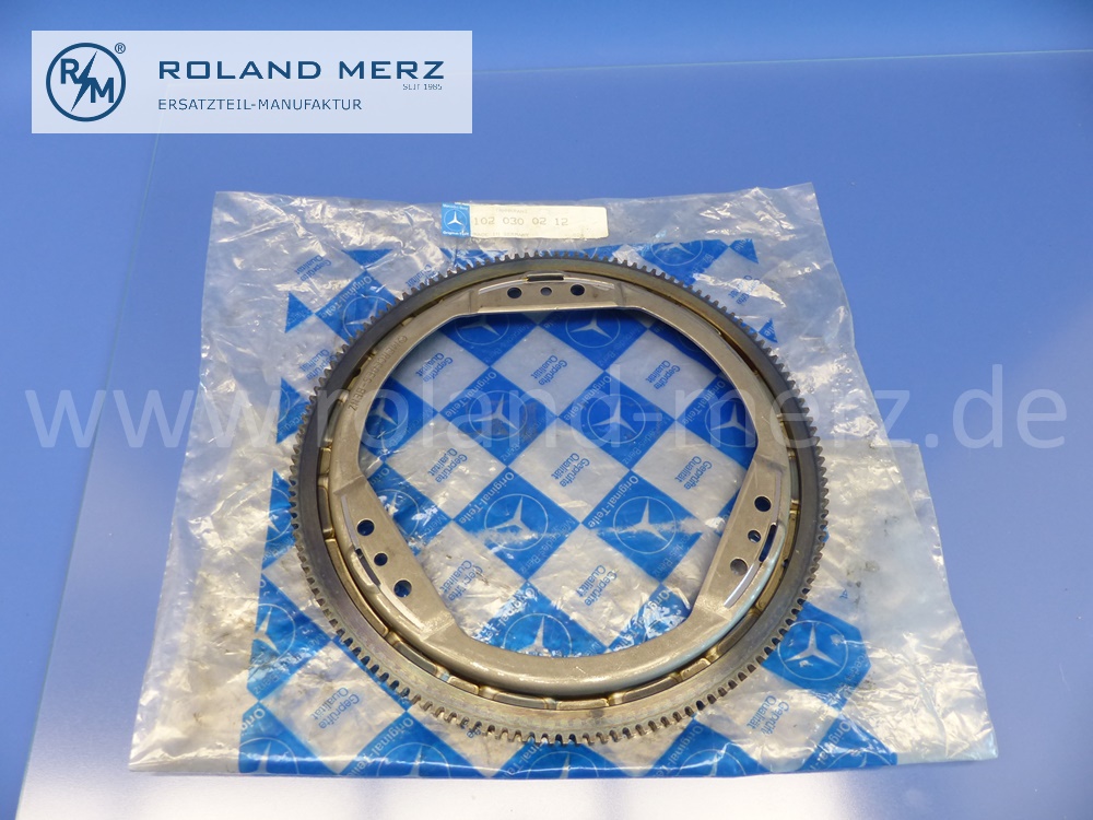 1020300212 Zahnkranz Schwungrad Anlasser, Mercedes M102, Original Mercedes Neuteil, NOS 