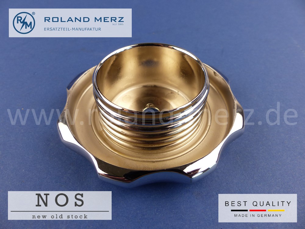Kühlerverschlußschraube verchromt 153 501 0115 für feststehenden Stern (8,4mm Bef. Loch) für Mercedes 170V - 220