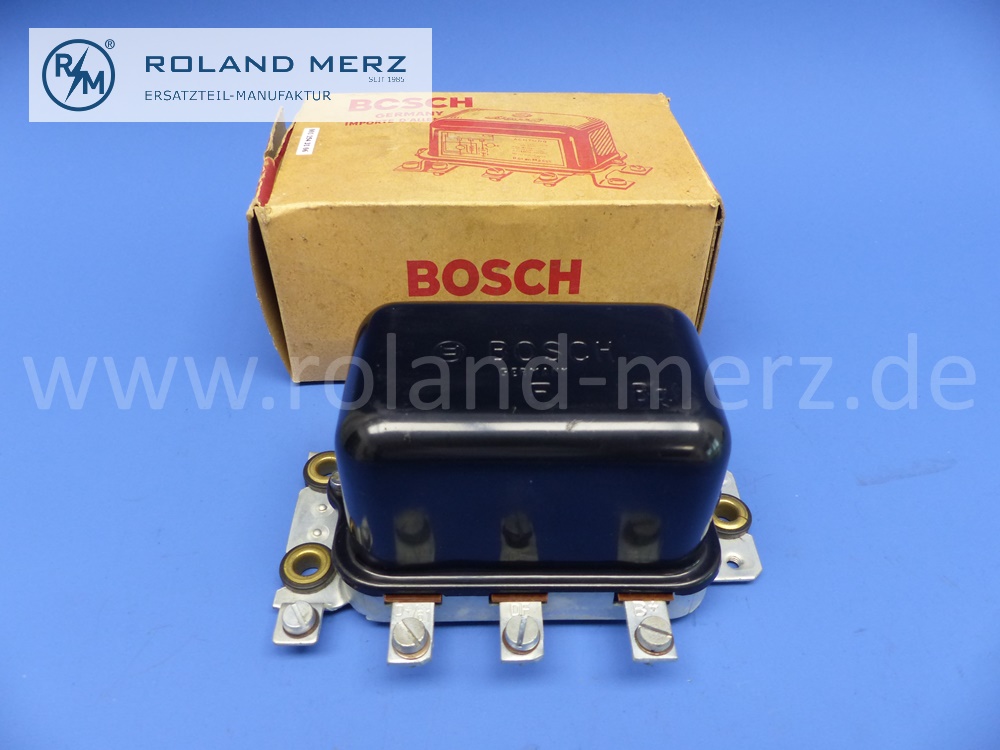 0190309001 Regler, Generatorregler DC, Bosch, 6 Volt (UA 7V 40 A) Porsche 356A 1.3 Super, 356A 1.6, 356A 1.6, Super bis 12. 1959 und Mercedes Ponton 180, M136.925, MB 0011543106 / 0001545406, Original Bosch Neuteil, NOS 