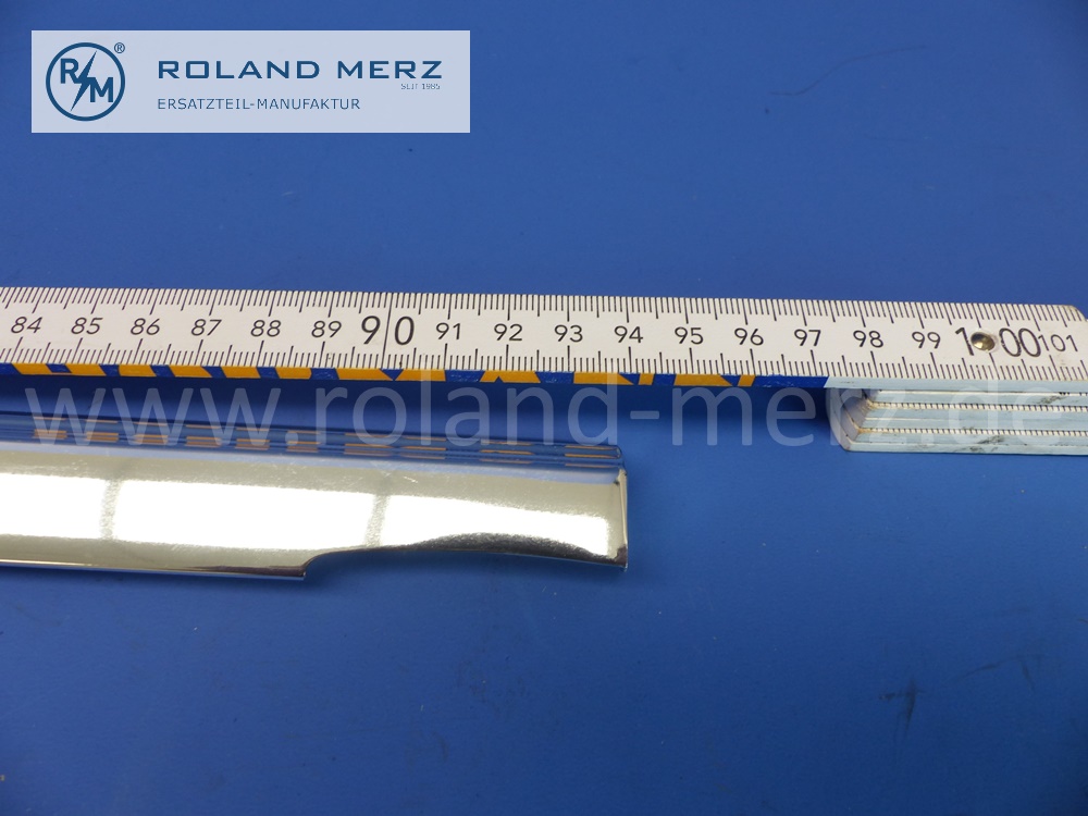 1157280330 trim bar left, front door, door edge, 800 mm, W114, W115, Strich 8, original Mercedes spare-part, NOS