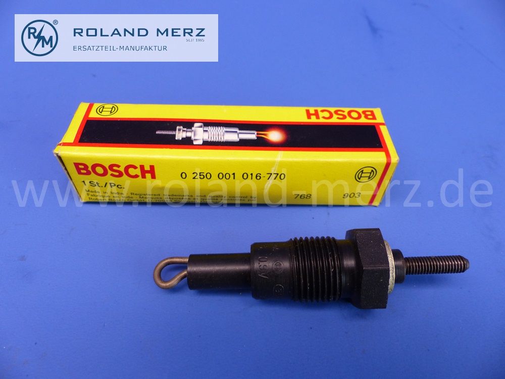 0250001016 Glühkerze, Bosch KE/GA 1/20, für Claas, Steyr, Volvo Penta, Mercedes L1620, O317, OM615, OM616, OM617, OM621, Original Bosch Neuteil, NOS 