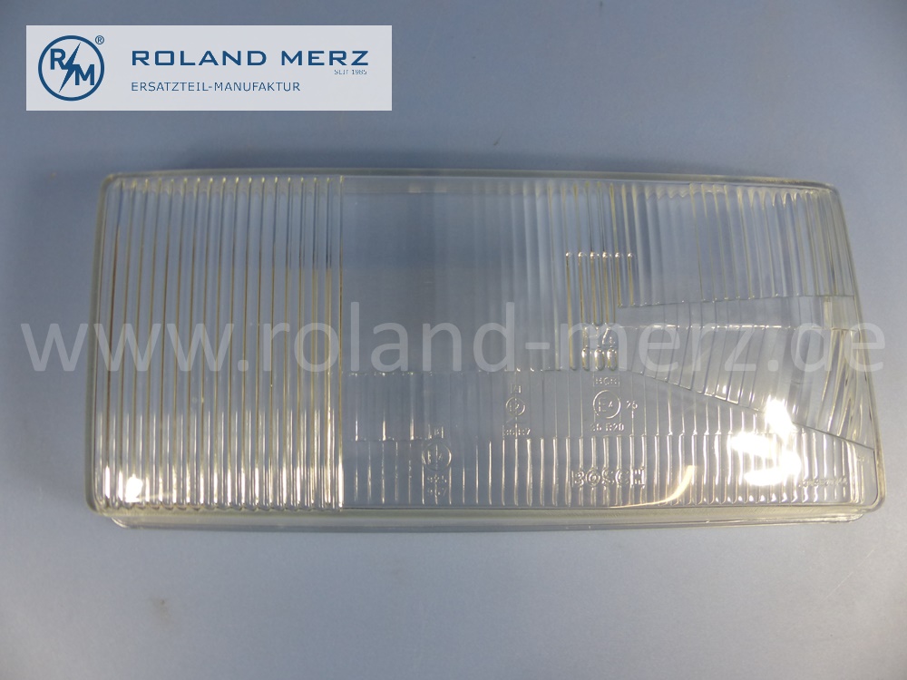 0018268090 Bosch Lichtscheibe, Streuscheibe, Abdeckglas, Scheinwerfer, mit Dichtband, links oder rechts, Mercedes 116 S-Klasse, Original Mercedes Neuteil, NOS